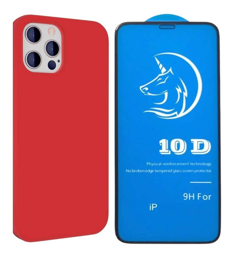 Silicone Case Para iPhone 11 Pro + Vidrio Premium 