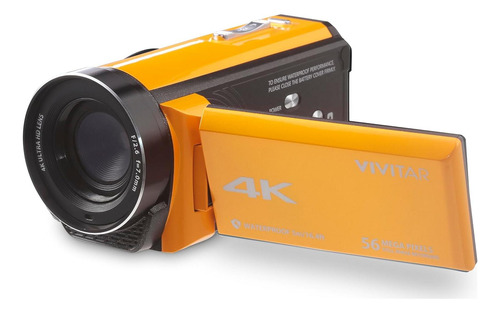 Cámara De Video 4k Vivitar Dvr48k Amarillo, 13mp, Zoom 18x