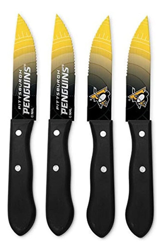 Sports Vault Nhl Pittsburgh Penguins Steak Knive Set Team Co