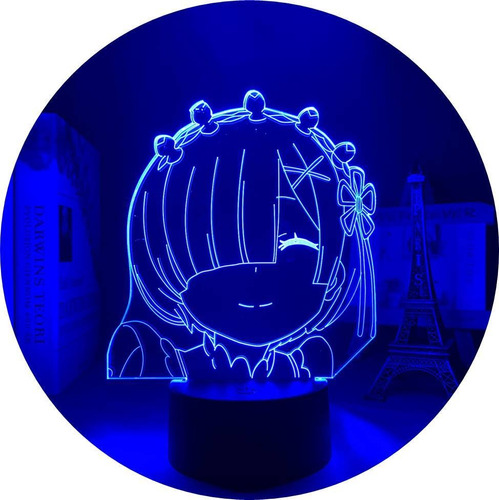 Lámpara Luz Led Acrilico Rem Re Zero  Anime Colección