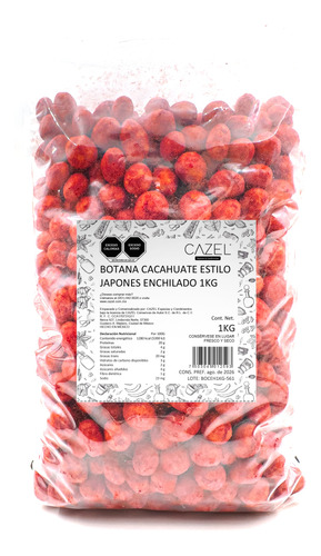 Cacahuate Tipo Hot Nuts Enchilado 1 Kg