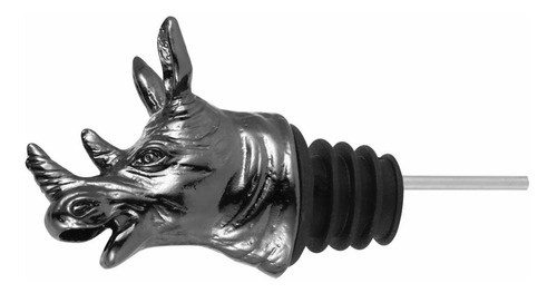 Vertedor Metal Para Botella Cabeza Rinoceronte Leon Tapa