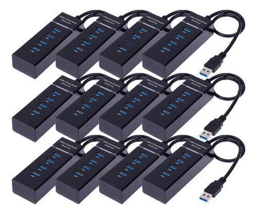 Pack 12 Hub 4 Puertos Multi Usb 3.0 Indicador Led Adaptador