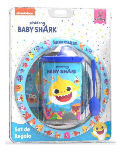 Blister Bowl Vaso C/ Tapa Tomadora Baby Shark Bel Gioco