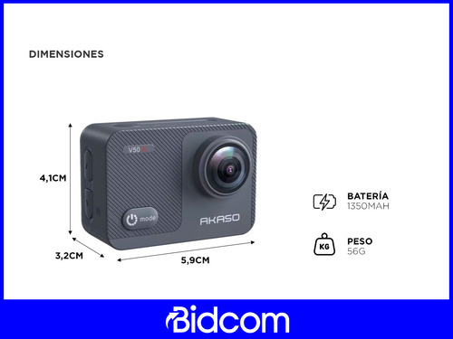 Cámara Deportiva Akaso V50x 4k 30fps Con Sensor Imx386