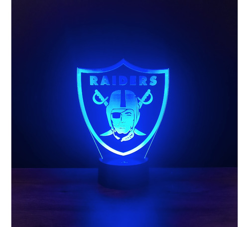 Lámpara Led Las Vegas Raiders Nfl Rgb Personalizada