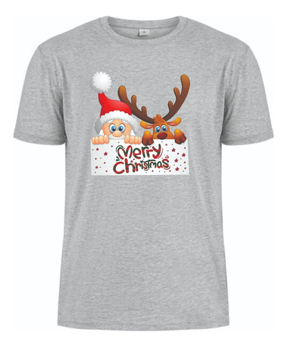 Camisetas Navidad Papá Noel Santa Reno Merry Christmas M4 Jk