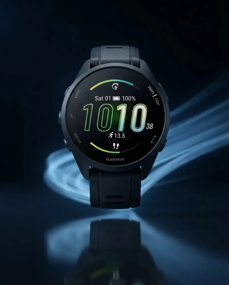 Relógio Garmin Forerunner 165 Smartwatch Gps Amoled 43mm Preto Lisa Cinza Ardósia