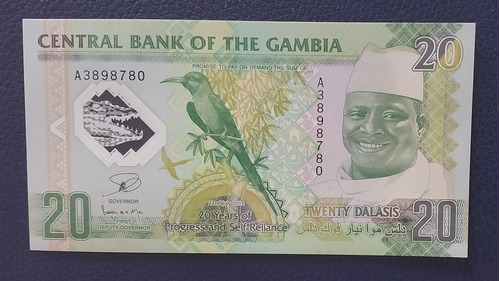 Gambia. 20 Dalasis. 2014. P 30. Conmemorativo. S/c Polimero