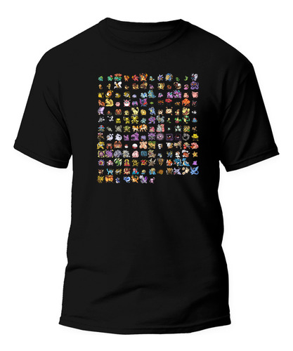 Playera 151 Pokemon Kanto Pokedex  Manga Anime