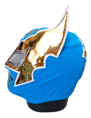 Máscara Sin Cara Semiprofesional De Licra Color Azul