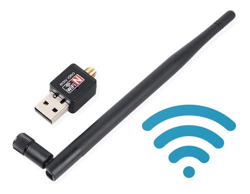 Imagen 1 de 10 de Adaptador Wifi Usb Pc Receptor 300 Mbps Realtek Antena 5db