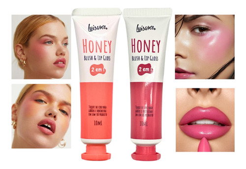 Kit Honey 2 Em 1 Blush & Lip Gloss - Luisance