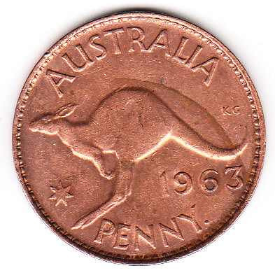 Moneda Australia 1963 One Penny
