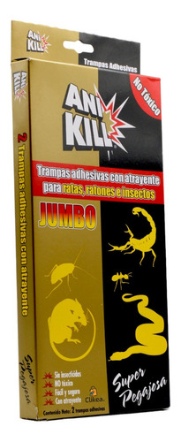 Ani Kill Trampa Adhesiva Jumbo Rata Raton Insectos 2 Charola