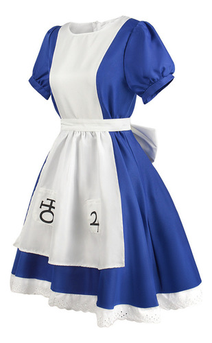 Vestido Manchado De Sangre De Alice Cosplay En Halloween