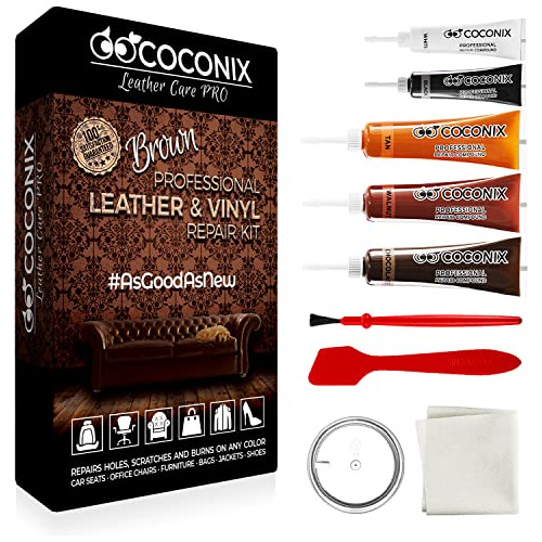 Coconix Kit De Reparacion De Cuero Marron Y Vinilo  Restaur