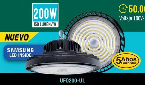 Luminaria Ufo High Bay Led 200w Ul 100-277v Lucerna 