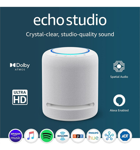 Bocina Amazon Echo Echo Studio B07g9y3zmc Con Bluetooth Y Wifi Blanca