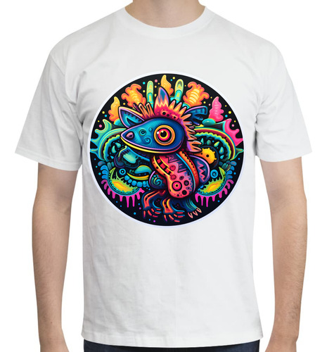 Playera Diseño Axolotl - Ajolote - México - Colorido