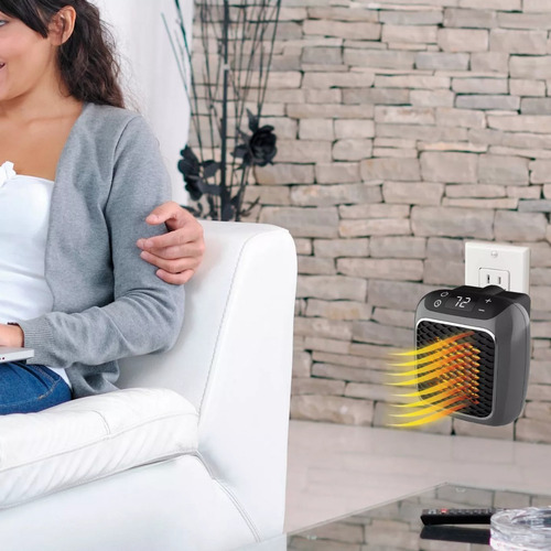 Mini Aquecedor Handy Heater Turbo 800w Portátil Color Gris