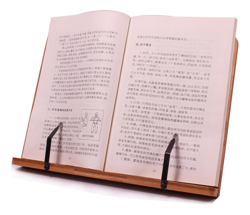 Soporte Para Libro Bambú Tablet Ipads Book Holder Atril De