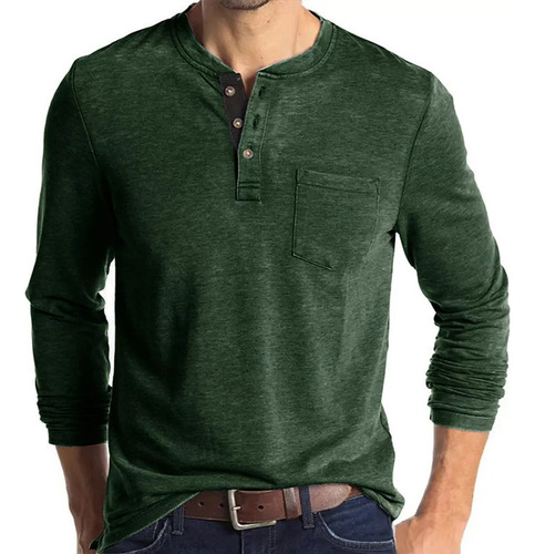 Sudadera De Hombre Con Cuello Redondo Color Liso