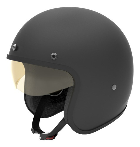 Imagen 2 de 4 de Casco para moto abierto Hawk 721 negro mate talle M