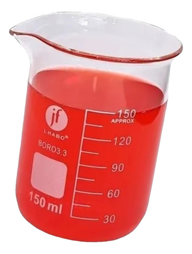 Vaso Precipitado De Vidrio 150ml 10 Piezas Jf Lhabo