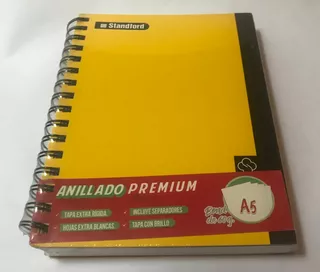 Cuaderno Standford Premium 200hjs Cuadriculado Anillado