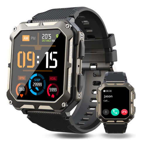 Runrunfit Reloj Inteligente Militar Para Hombres Y Mujeres (