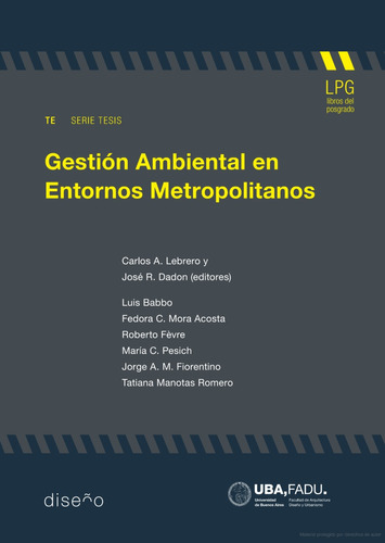 Gestion Ambiental En Entornos Metropolitanos