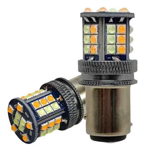 2 Focos Led 1157 Bay15s Cuarto Stop Dual Color Direccional