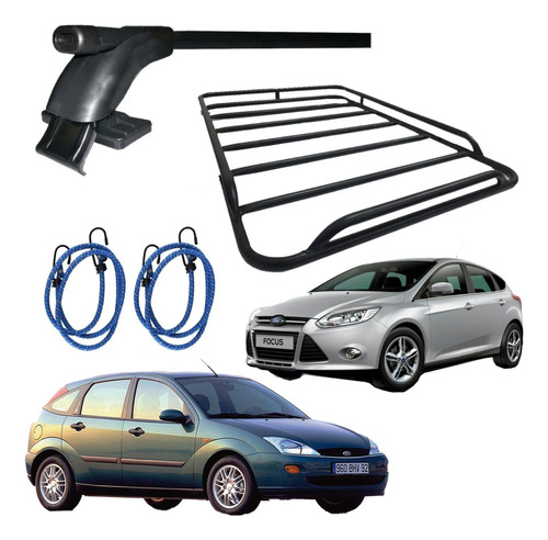 Barras + Parrilla Porta Equipaje Ford Focus 1 Y 2 + Tensores