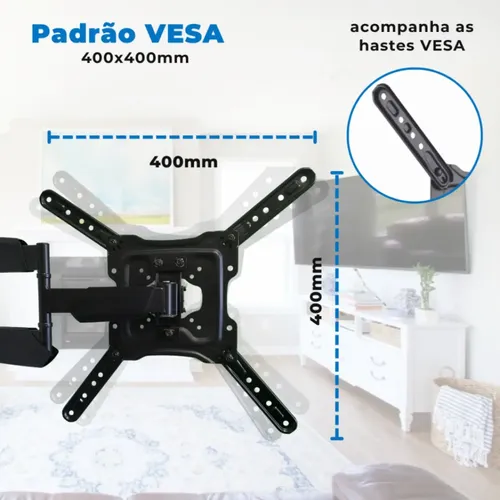 Suporte Articulado Ft-4461p P Tv Tcl 50 55 C6k | C655 | P7k