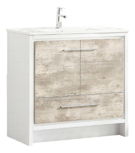 Mueble Vanitorio Y Cubierta Loza 91x46x87 Cms Carlo /dechaus