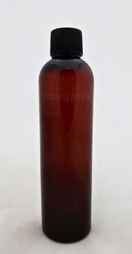 600 Pzs Envase Botella De Plastico Pet 125ml Ambar Con Tapa