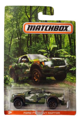 Ford F-150 Svt Raptor Militar Camuflada Matchbox