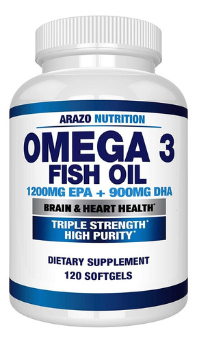 Omega 3 Aceite De Pescado 1200mg Epa+900mg Dha 120 Capsulas