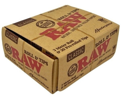 Seda Raw De Rolo + Piteiras Pronta Masterpiece Rolls & Tips