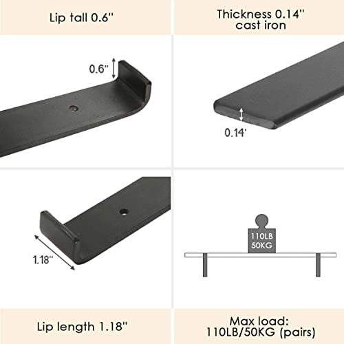 Soporte Flotante De Acero Para Montaje En Pared Resistente