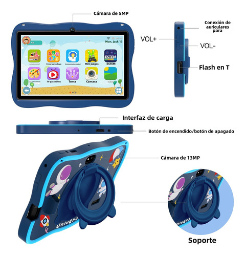 Amigable Tableta Infantil Hancdon A15 Kids 8 Android 12