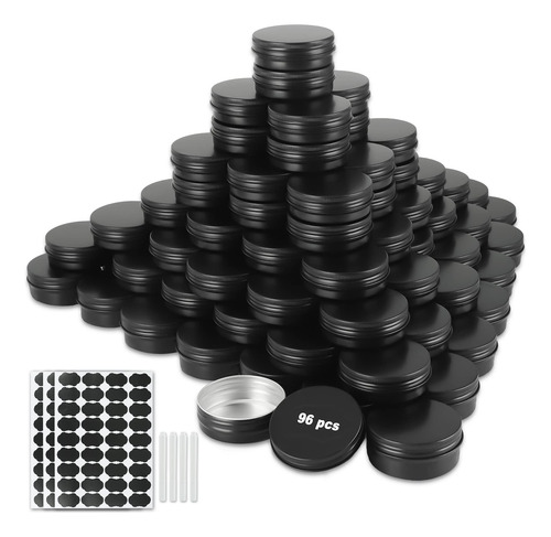 Latas Metálicas De Aluminio Obkjj De 60 Ml Con Tapa De Rosca