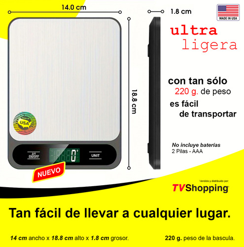Báscula Digital De Cocina Rc-b1 Capacidad Máxima 10 Kg