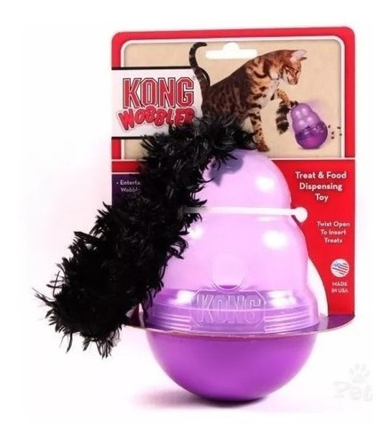 Juguete Kong Wobbler Cat Dispensador De Alimento Para Gatos
