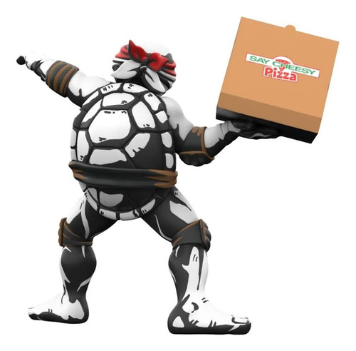 Mighty Jaxx: Tortugas Ninja- Rafael Pizza Bomber Black & Whi
