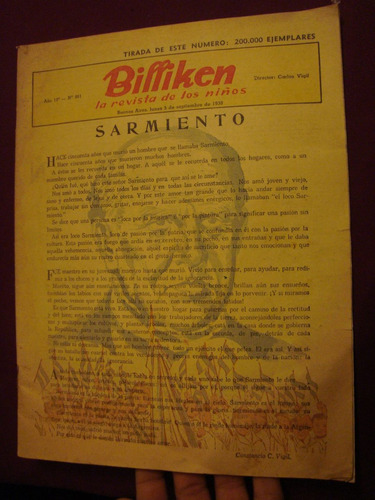 Revista Billiken 981 Sin Tapa Y Sin Lamina Central.