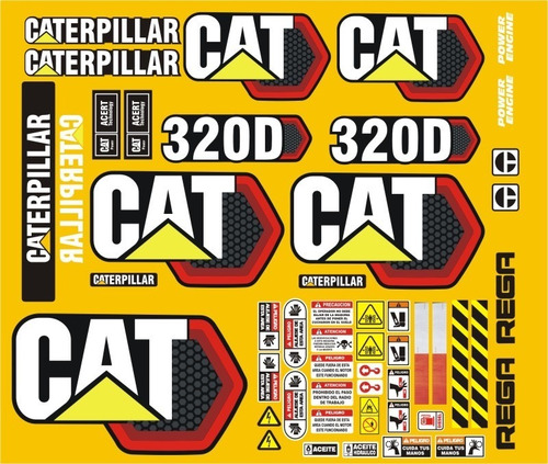 Calcomanías Para Excavadora Caterpillar 320d 2020