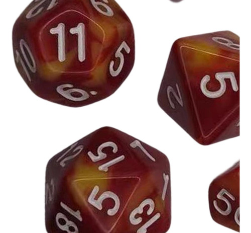 2 Juegos De Dados Rojo Amarillo Rojo Amarillo Estándar
