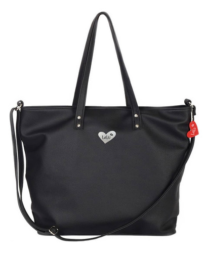 Cartera Tote + Sobre Cuero Sintético Ecocuero Bolso Tote Bag Negro Ecocuero / Cierre / Correa Móvil
